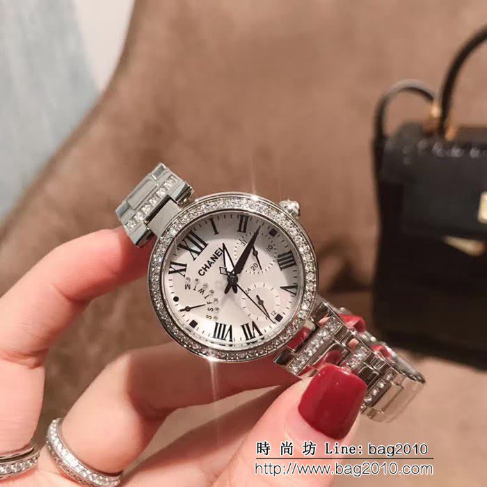 CHANEL香奈兒 全鋼 多功能石英女款腕表 WSS2622